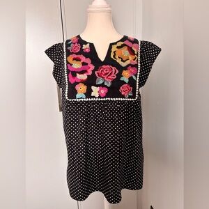 Savanna Jane Black and White Flutter Sleeve Sundress